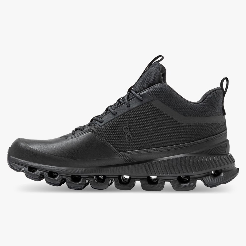 On Cloud Hi Waterproof Women's Trainers Black | UK-A56O7