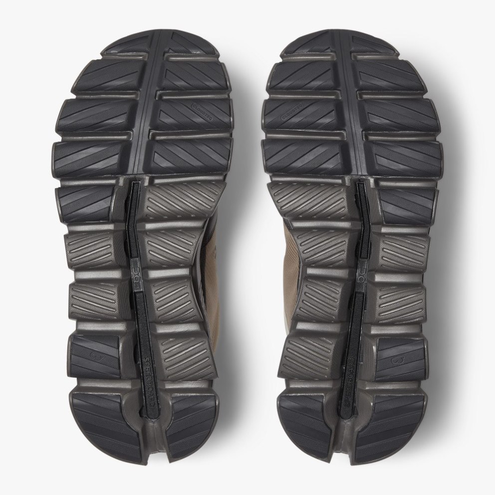 On Cloud Hi Women's Trainers Black / Khaki | UK-8O2J1