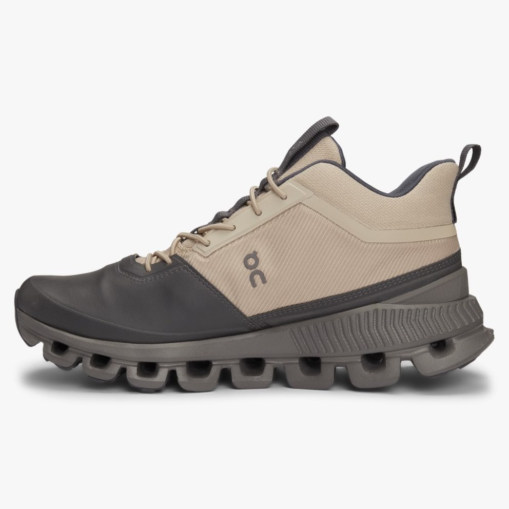 On Cloud Hi Women's Trainers Black / Khaki | UK-8O2J1