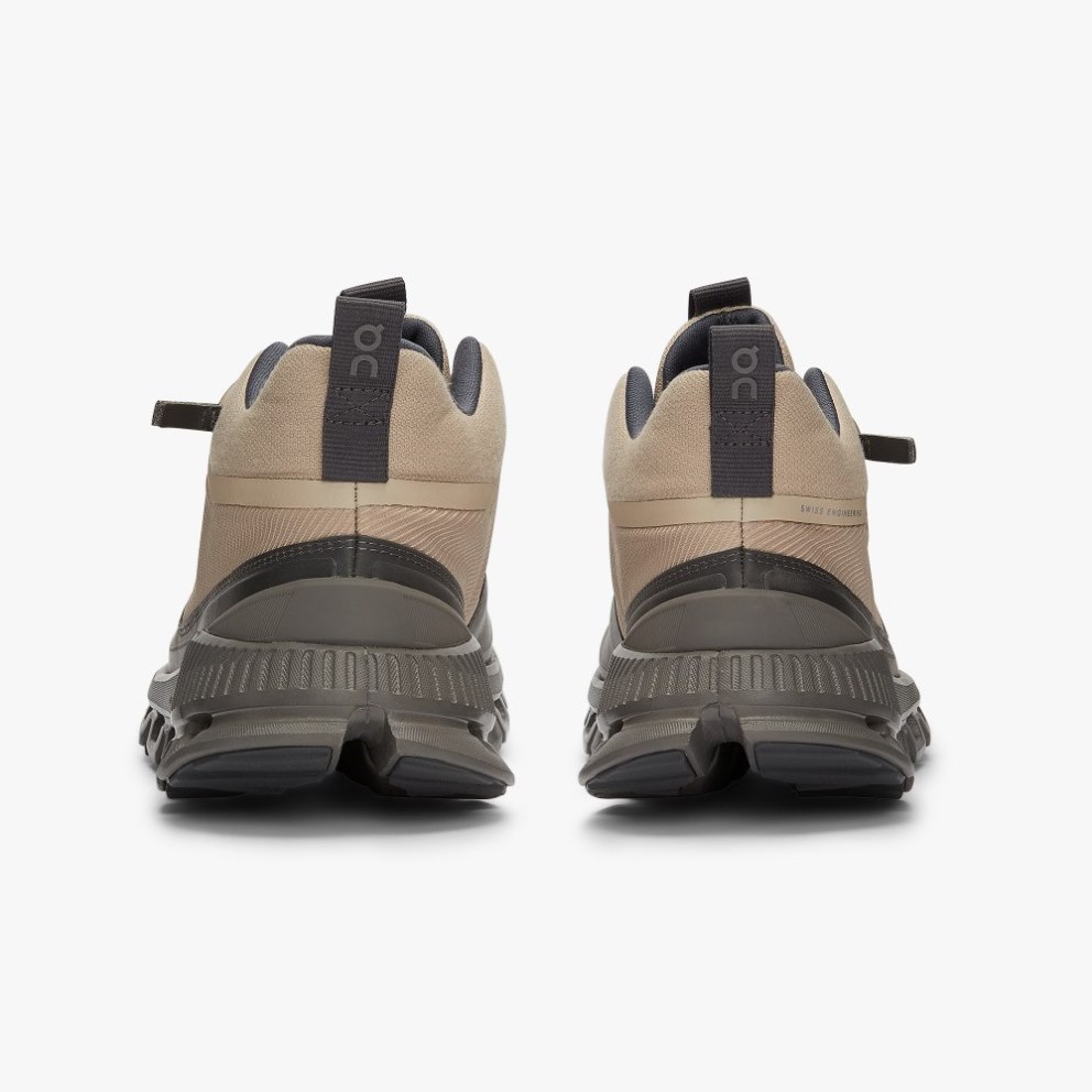 On Cloud Hi Women's Trainers Black / Khaki | UK-8O2J1