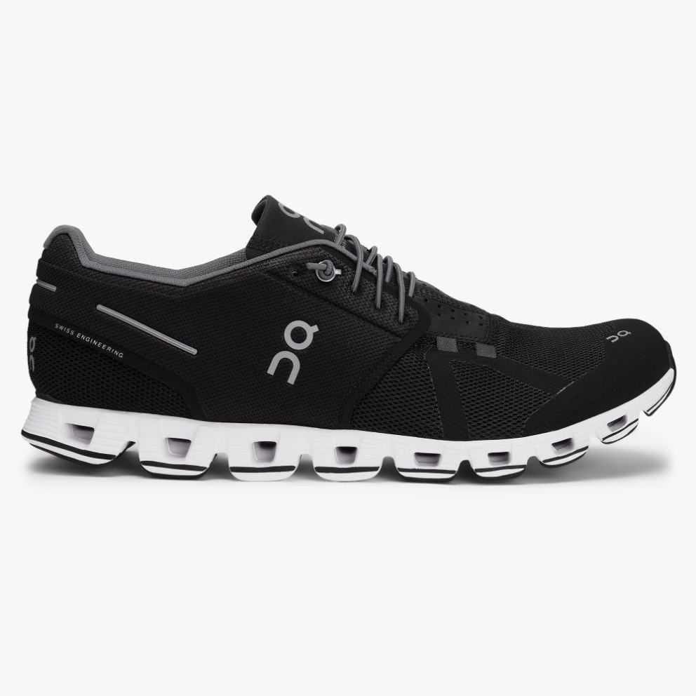 On Cloud Men\'s Trainers Black | UK-JM768