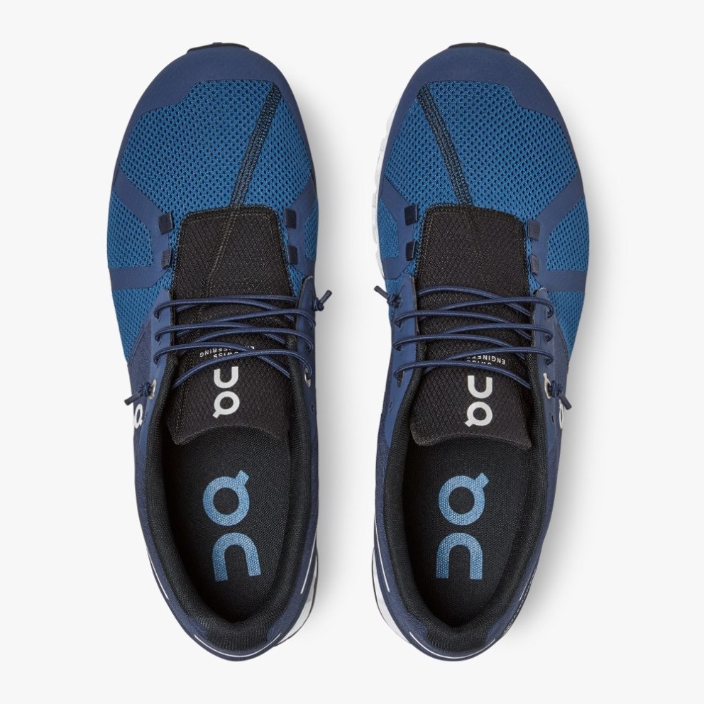 On Cloud Men's Trainers Blue | UK-A76J1
