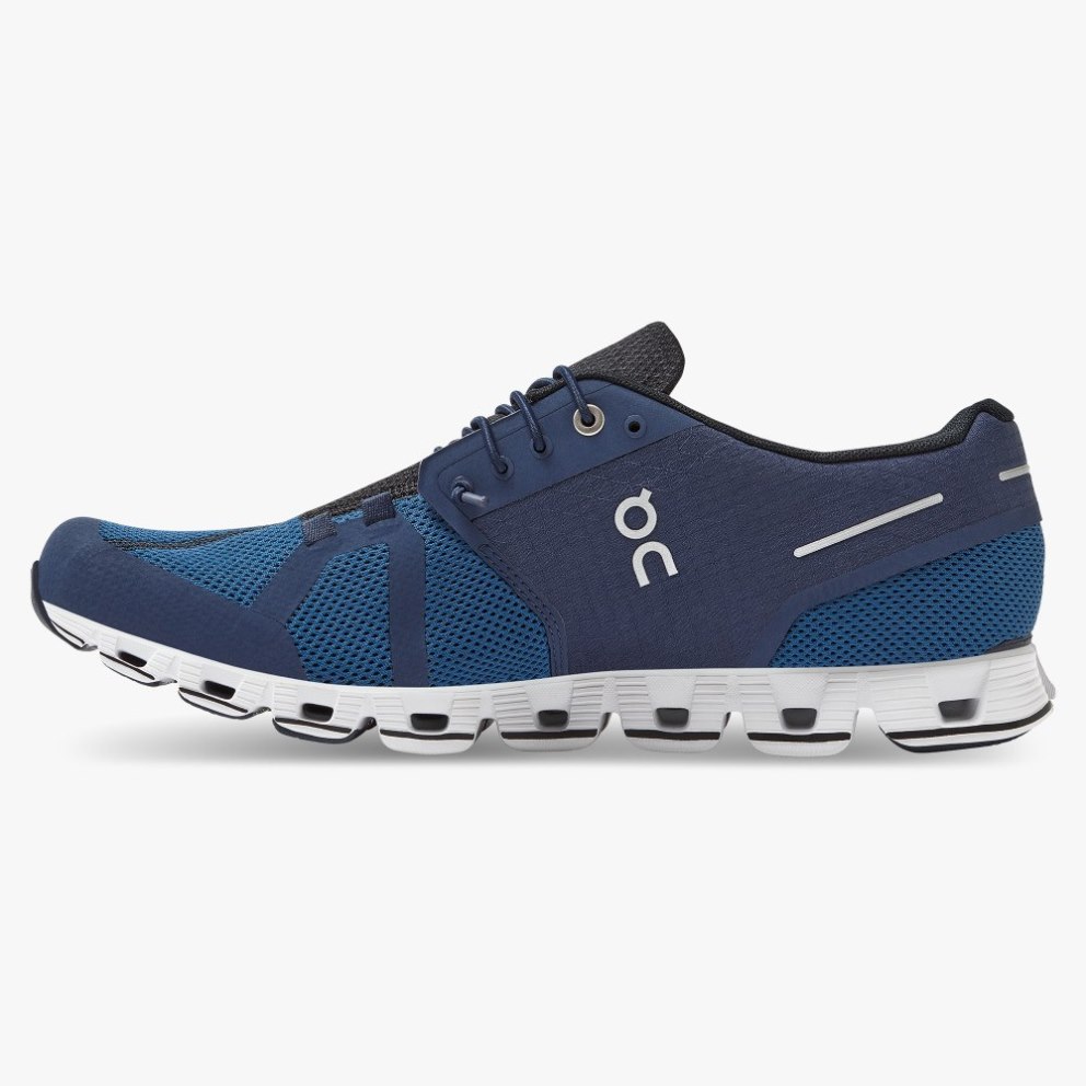 On Cloud Men's Trainers Blue | UK-A76J1