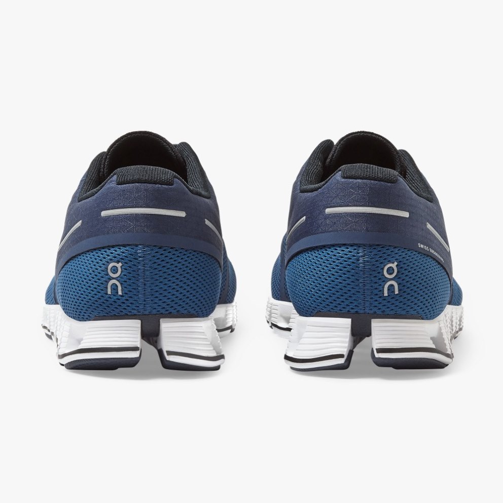 On Cloud Men's Trainers Blue | UK-A76J1
