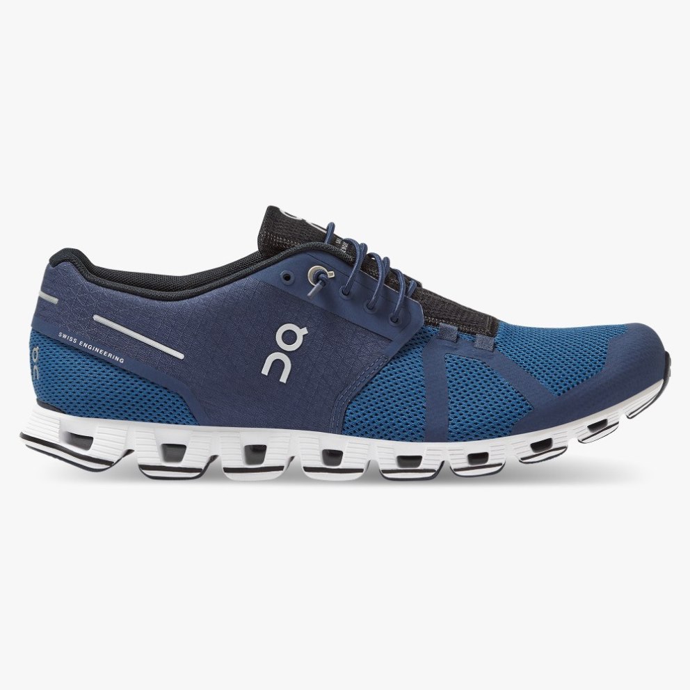 On Cloud Men\'s Trainers Blue | UK-A76J1