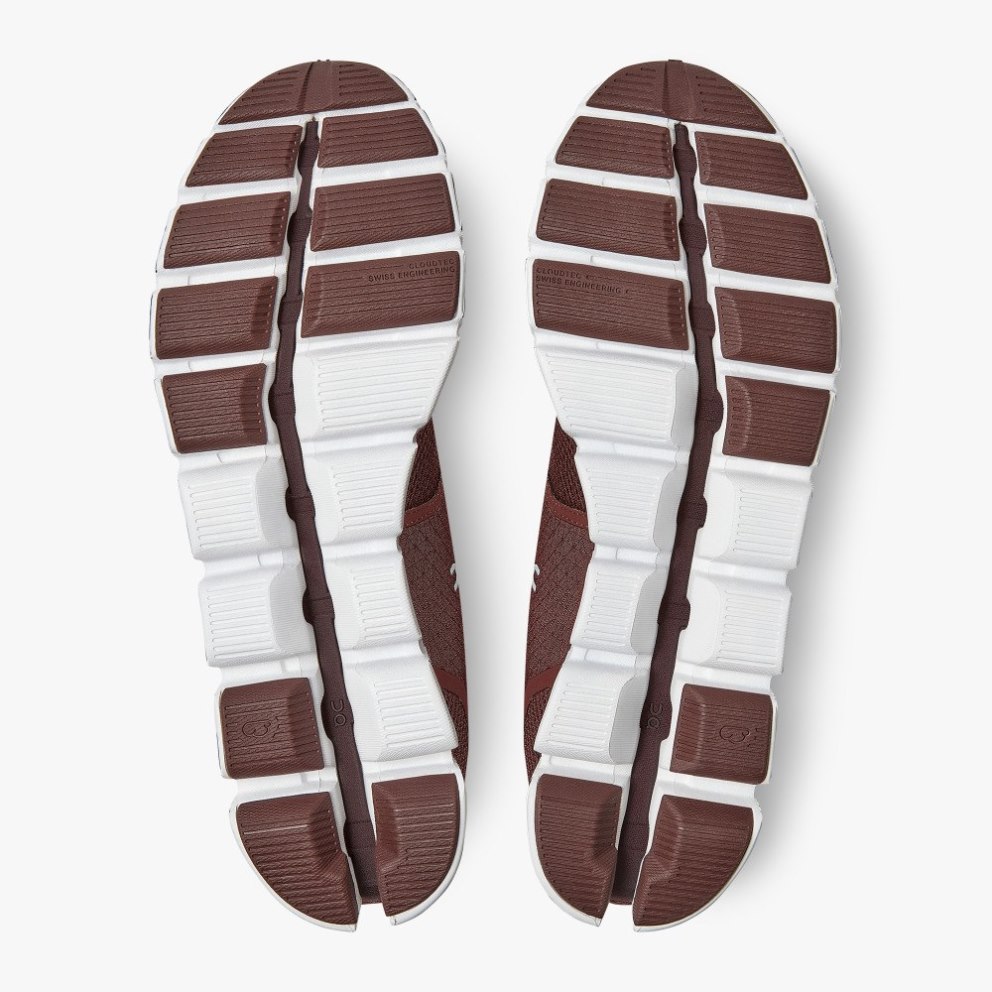 On Cloud Men's Trainers Burgundy | UK-6M7O1