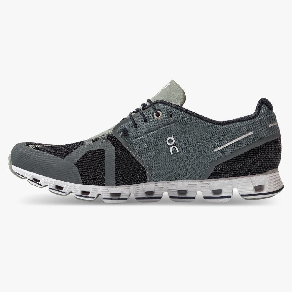 On Cloud Men's Trainers Grey / Black | UK-25AMJ