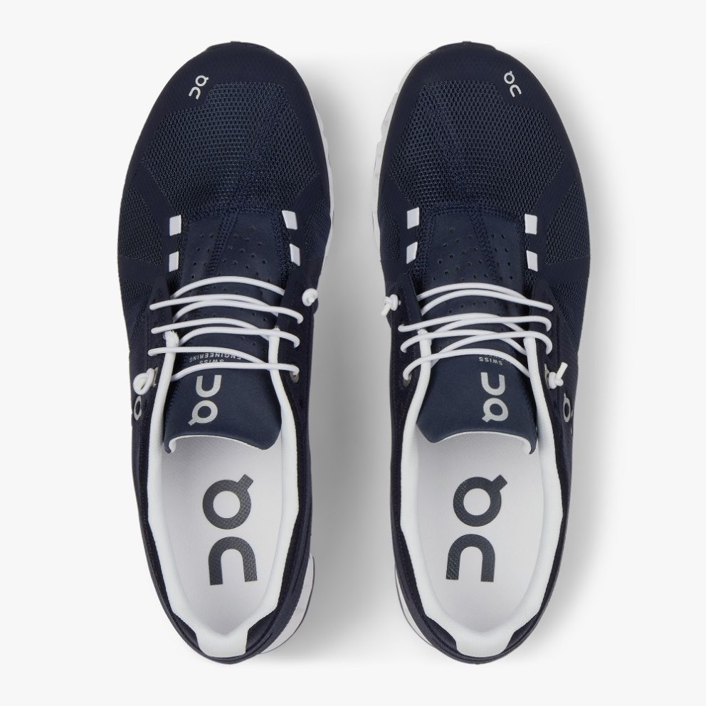 On Cloud Men's Trainers Navy | UK-27O68