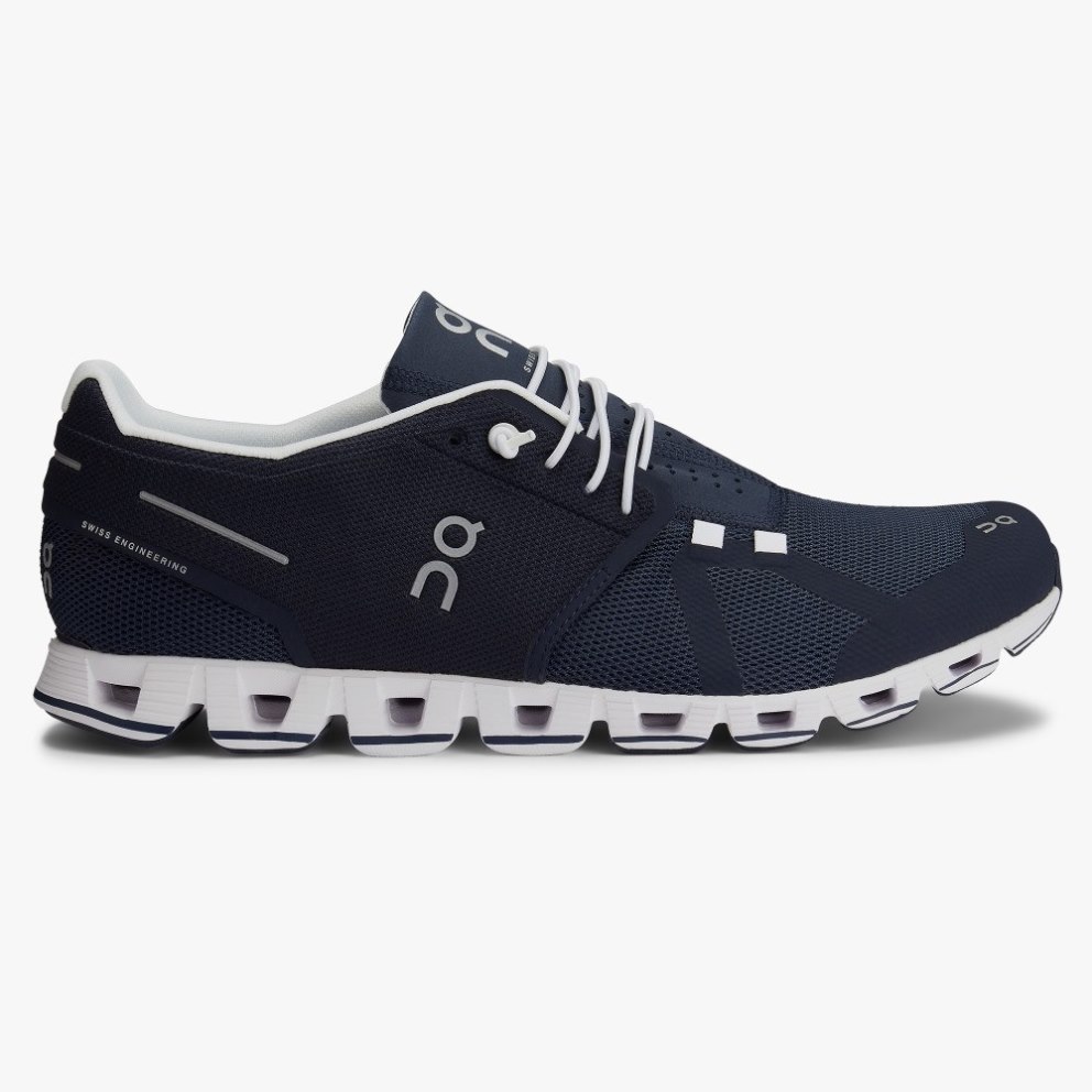 On Cloud Men\'s Trainers Navy | UK-27O68