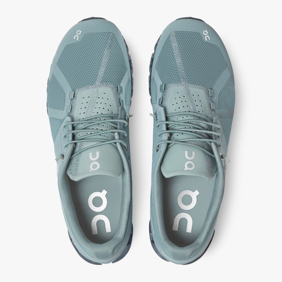 On Cloud Monochrome Men's Trainers Turquoise | UK-A8JOM