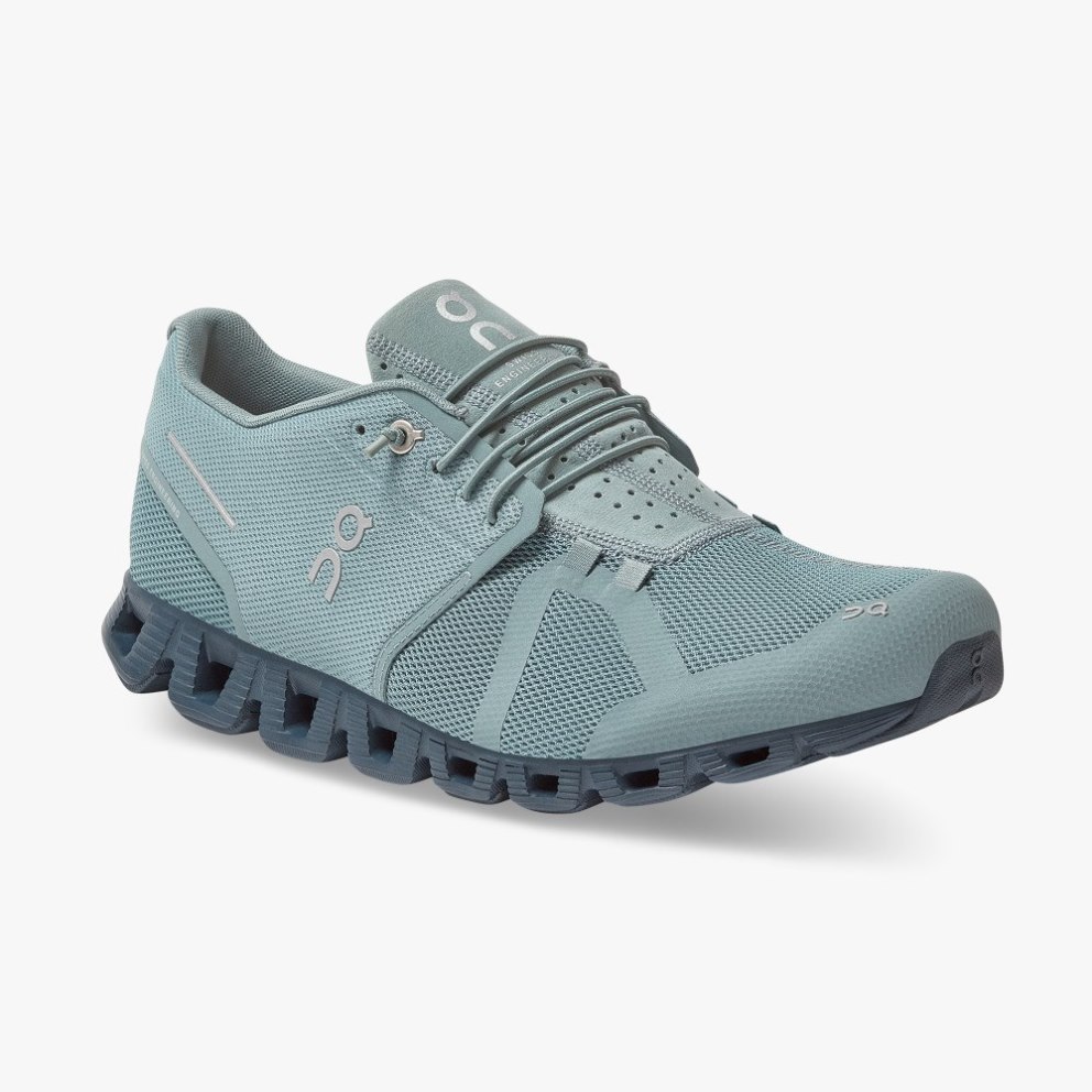 On Cloud Monochrome Men's Trainers Turquoise | UK-A8JOM