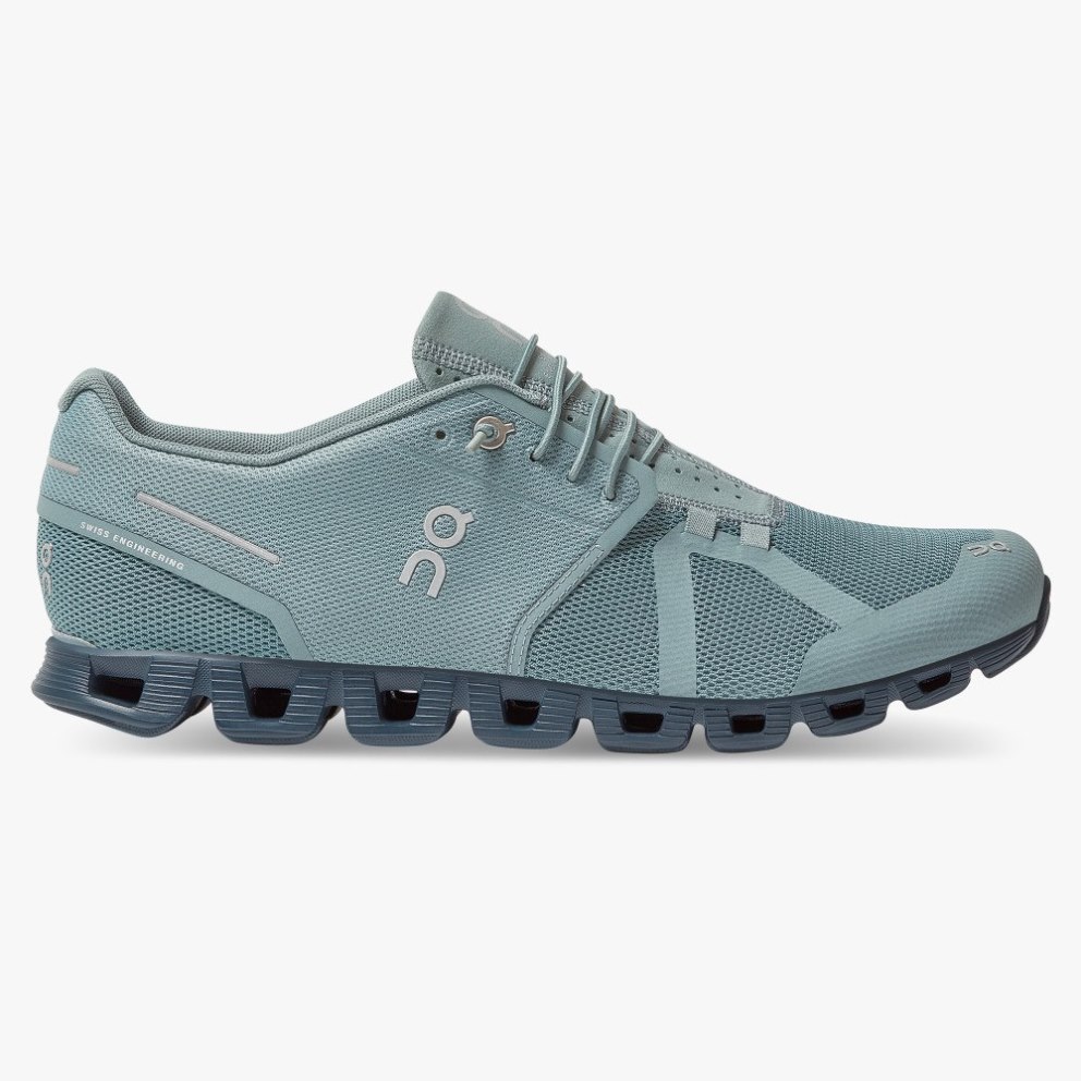 On Cloud Monochrome Men\'s Trainers Turquoise | UK-A8JOM