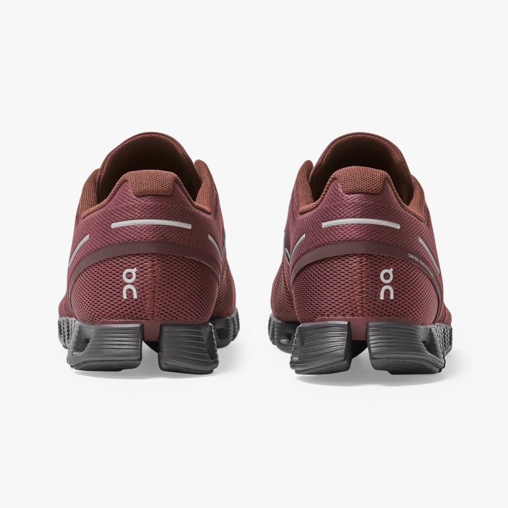 On Cloud Monochrome Men's Trainers Burgundy | UK-J7M25