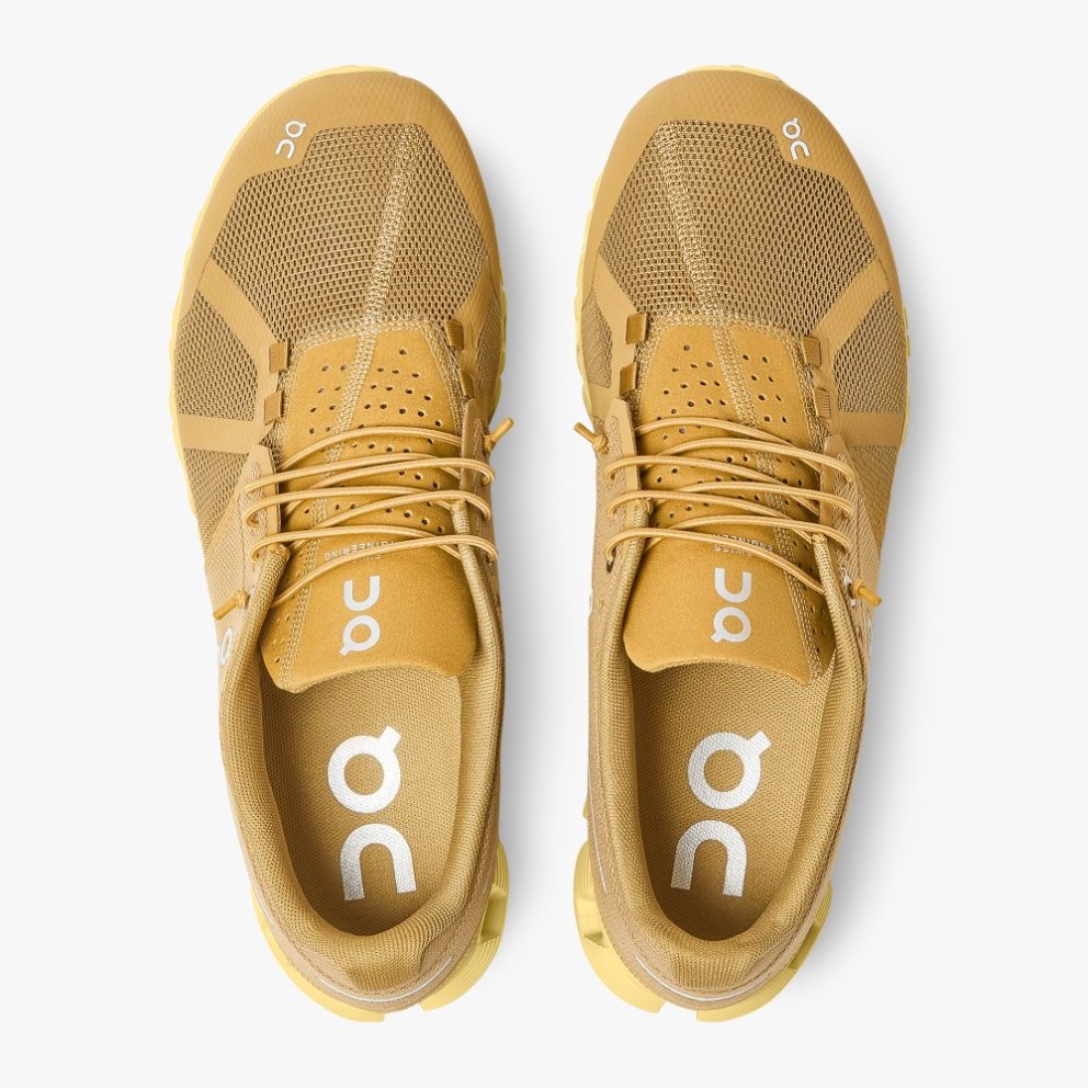 On Cloud Monochrome Men's Trainers Mustard | UK-M57JO