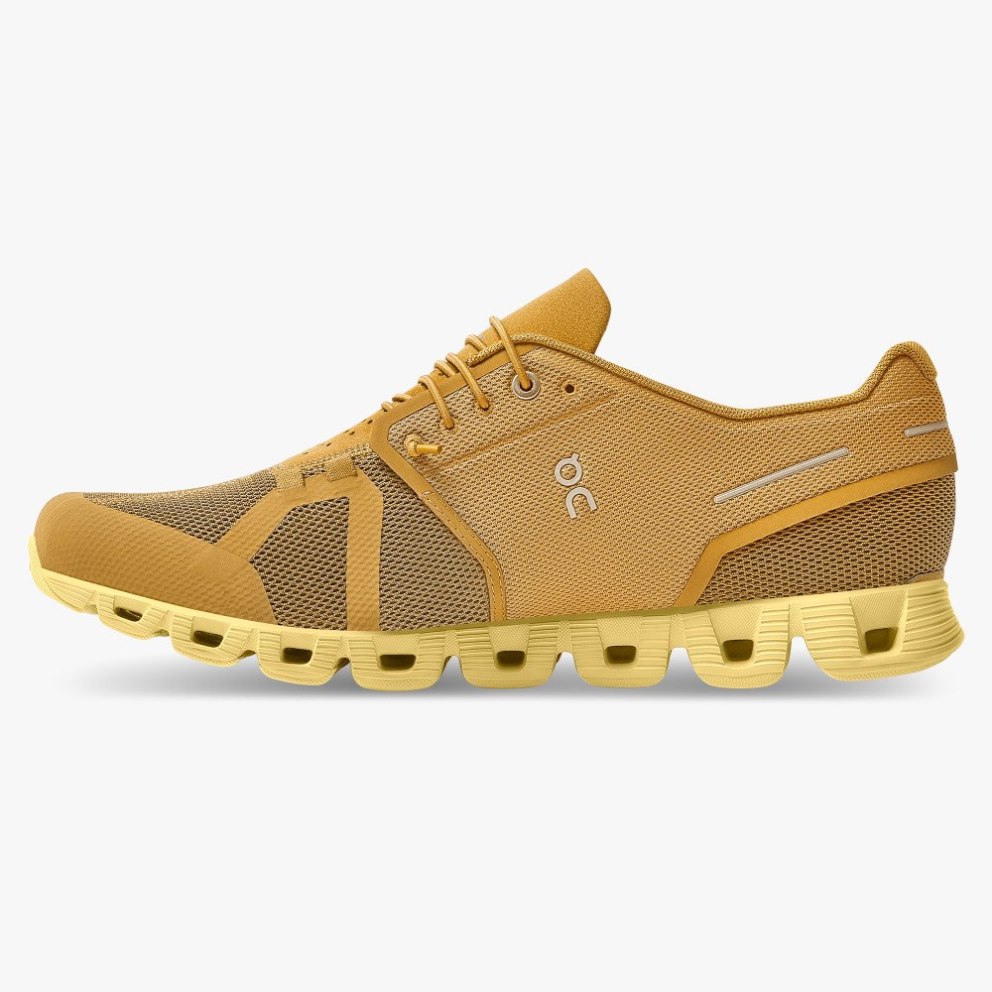On Cloud Monochrome Men's Trainers Mustard | UK-M57JO