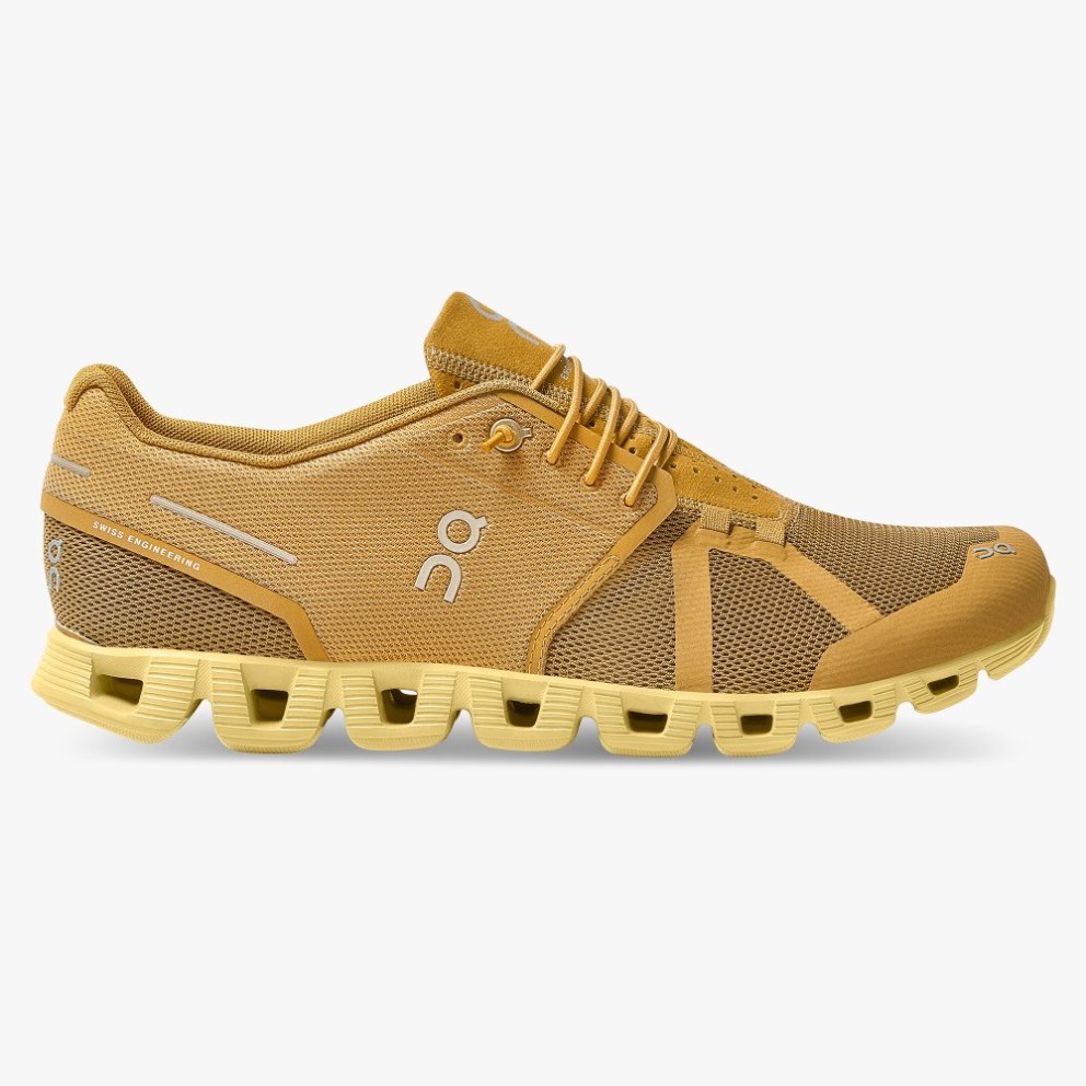 On Cloud Monochrome Men\'s Trainers Mustard | UK-M57JO