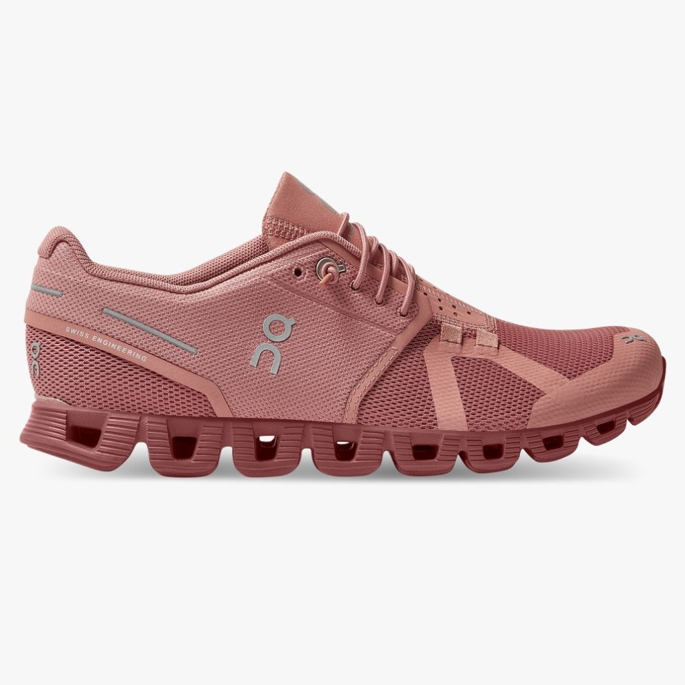 On Cloud Monochrome Women\'s Trainers Rose | UK-A6OJ5