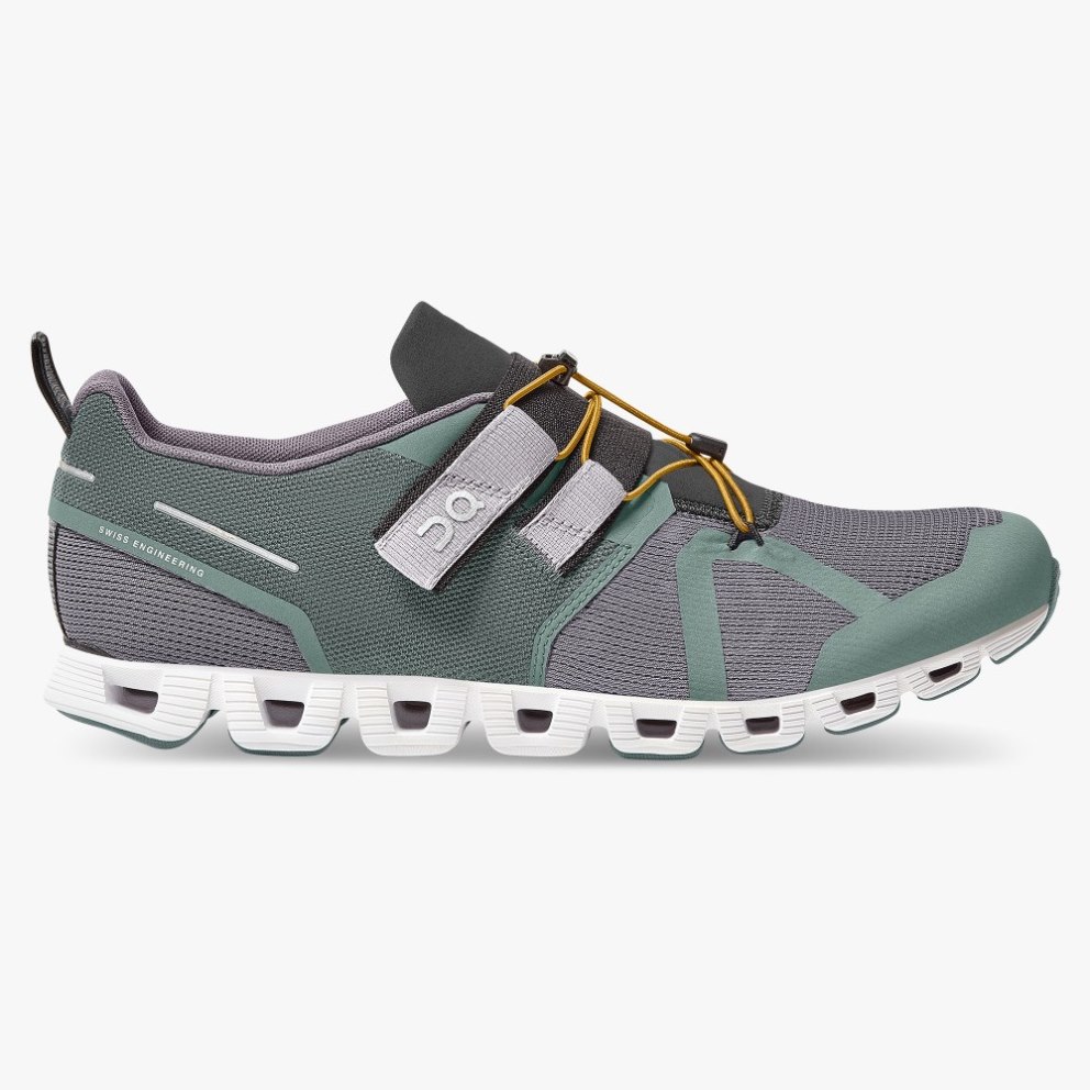 On Cloud Nexus Men\'s Trainers Grey / Green | UK-812J6