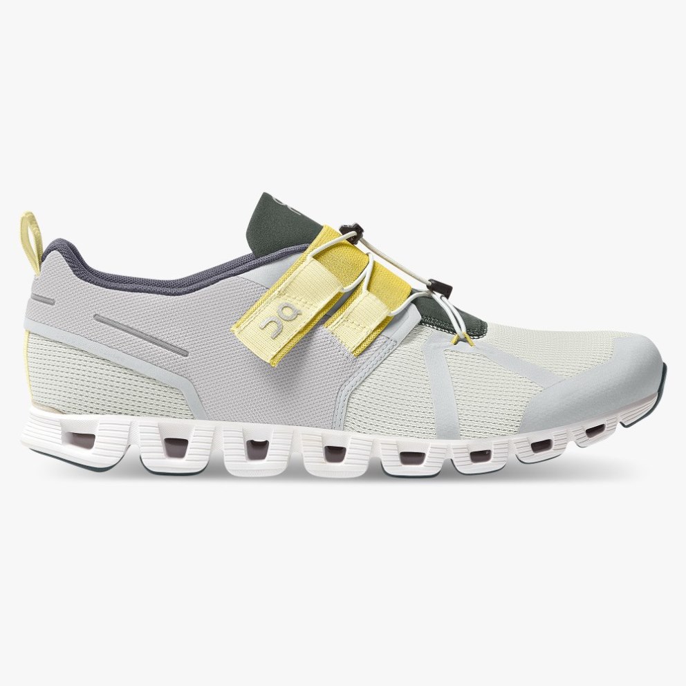 On Cloud Nexus Men\'s Trainers Light Grey / Lemon | UK-5JAO8