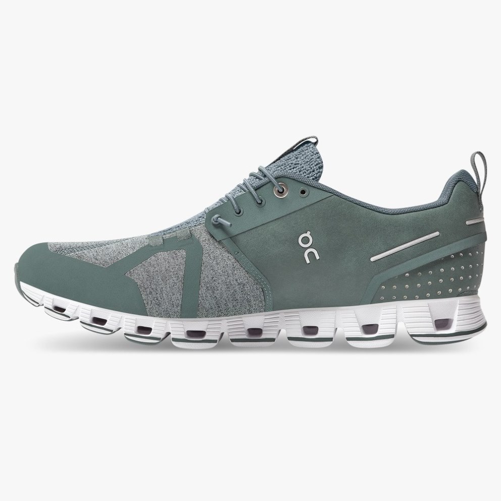 On Cloud Terry Men's Trainers Olive | UK-M2OAJ