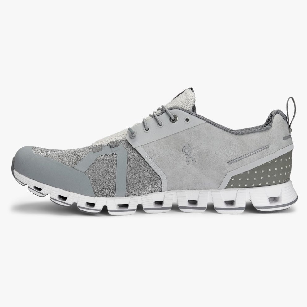 On Cloud Terry Men's Trainers Silver | UK-216JO
