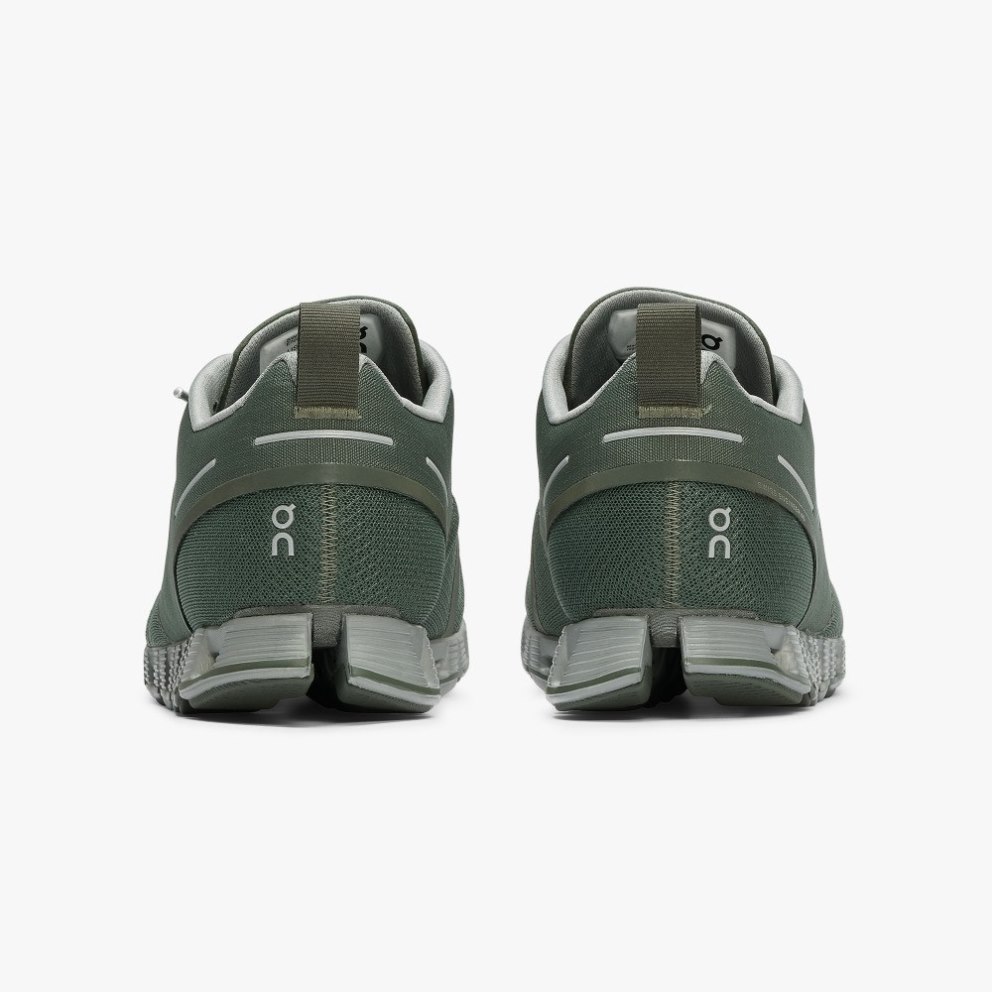 On Cloud Waterproof Men's Trainers Olive | UK-J58M2