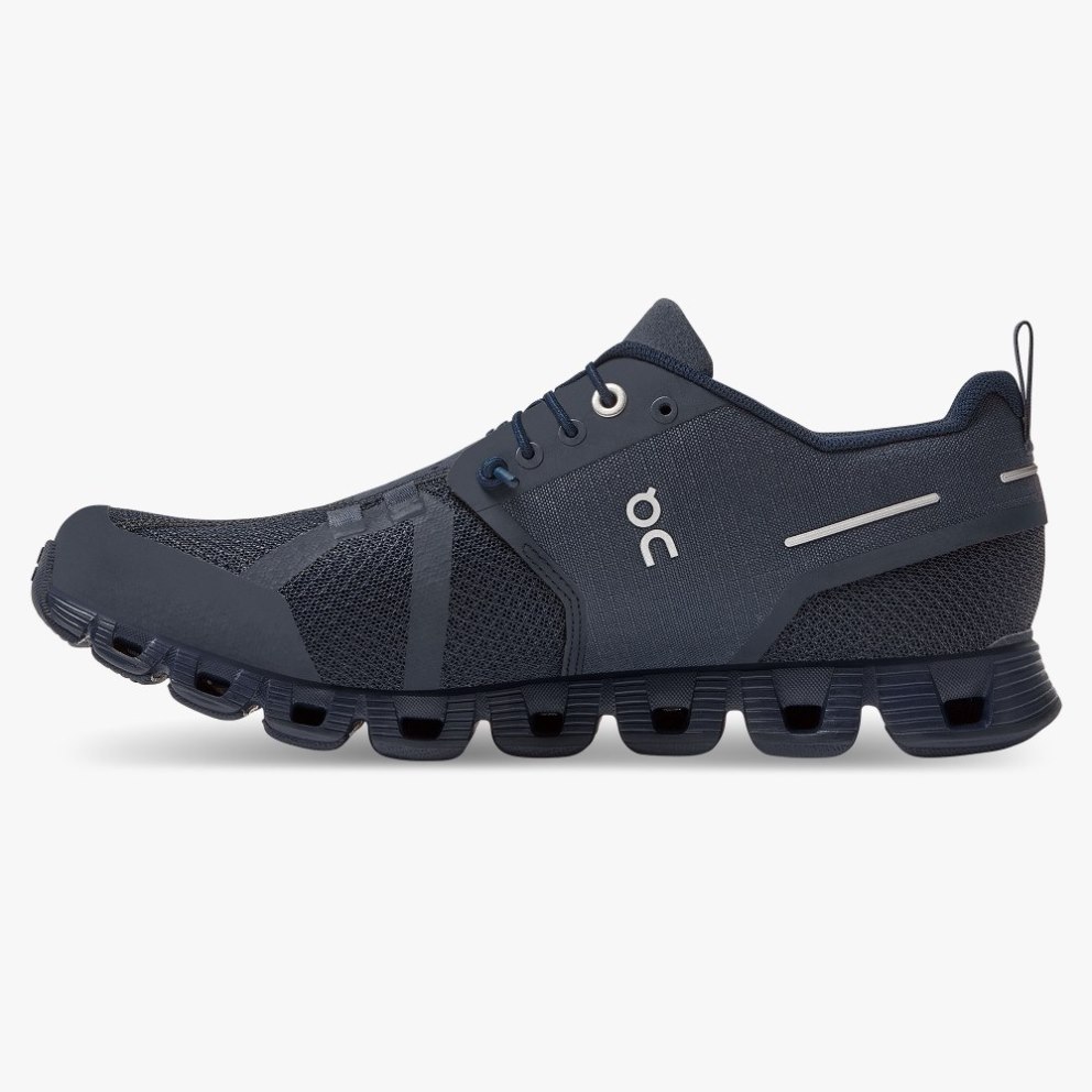 On Cloud Waterproof Women's Trainers Navy | UK-8OMJA