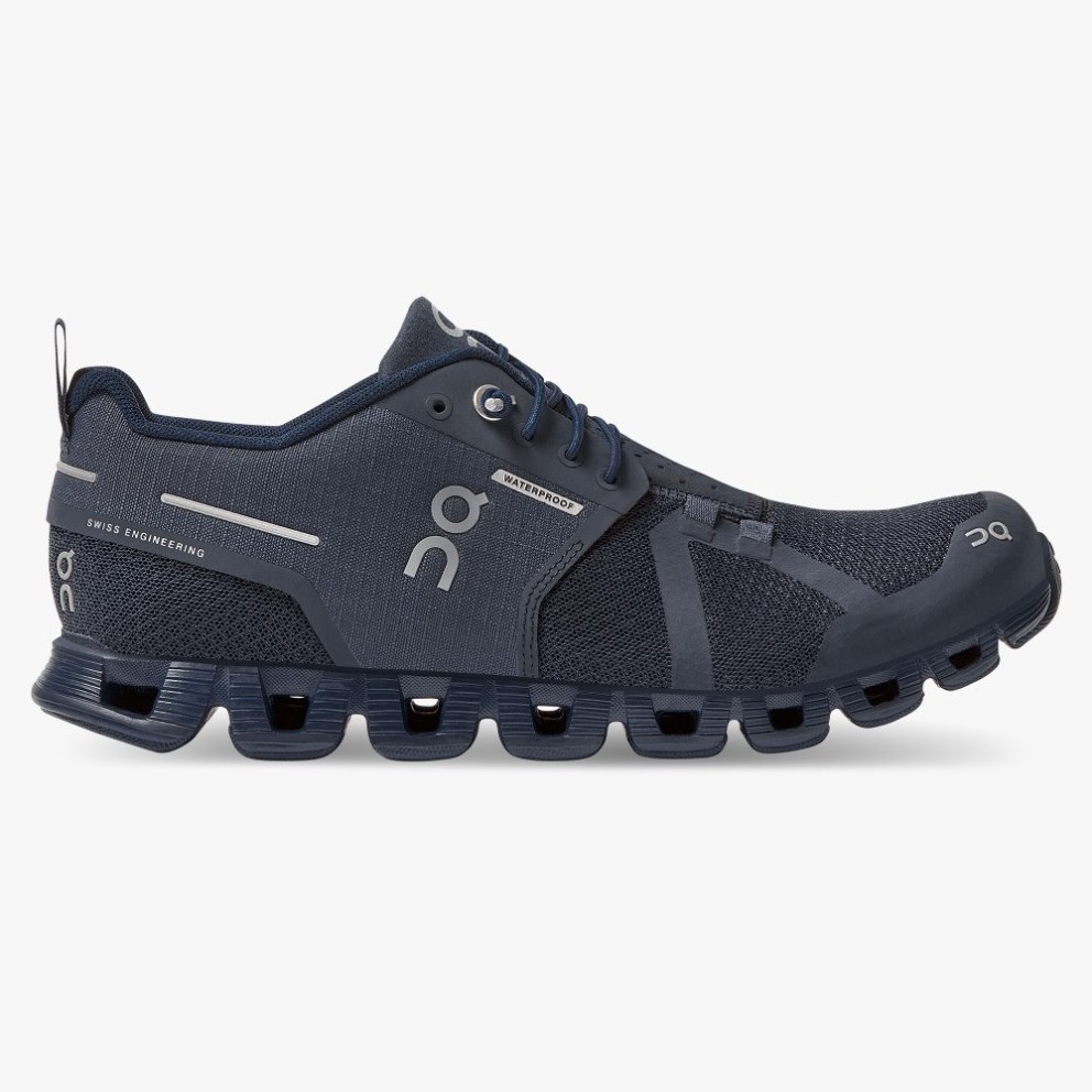 On Cloud Waterproof Women\'s Trainers Navy | UK-8OMJA