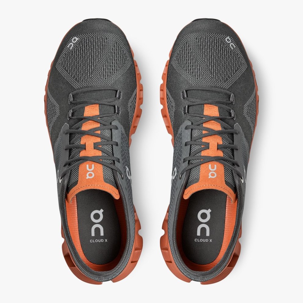 On Cloud X Men's Trainers Dark Grey | UK-AO51M