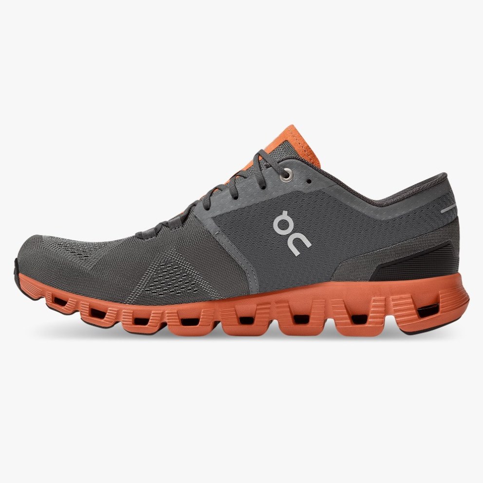 On Cloud X Men's Trainers Dark Grey | UK-AO51M