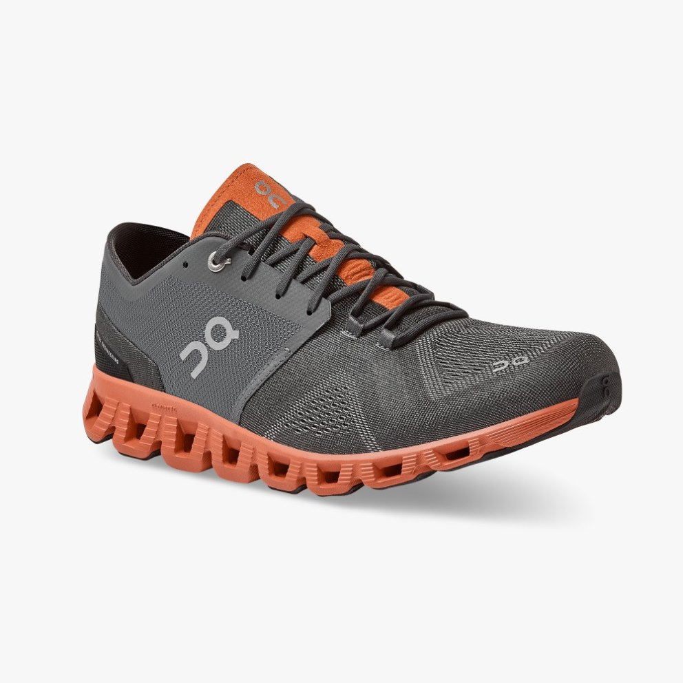 On Cloud X Men's Trainers Dark Grey | UK-AO51M
