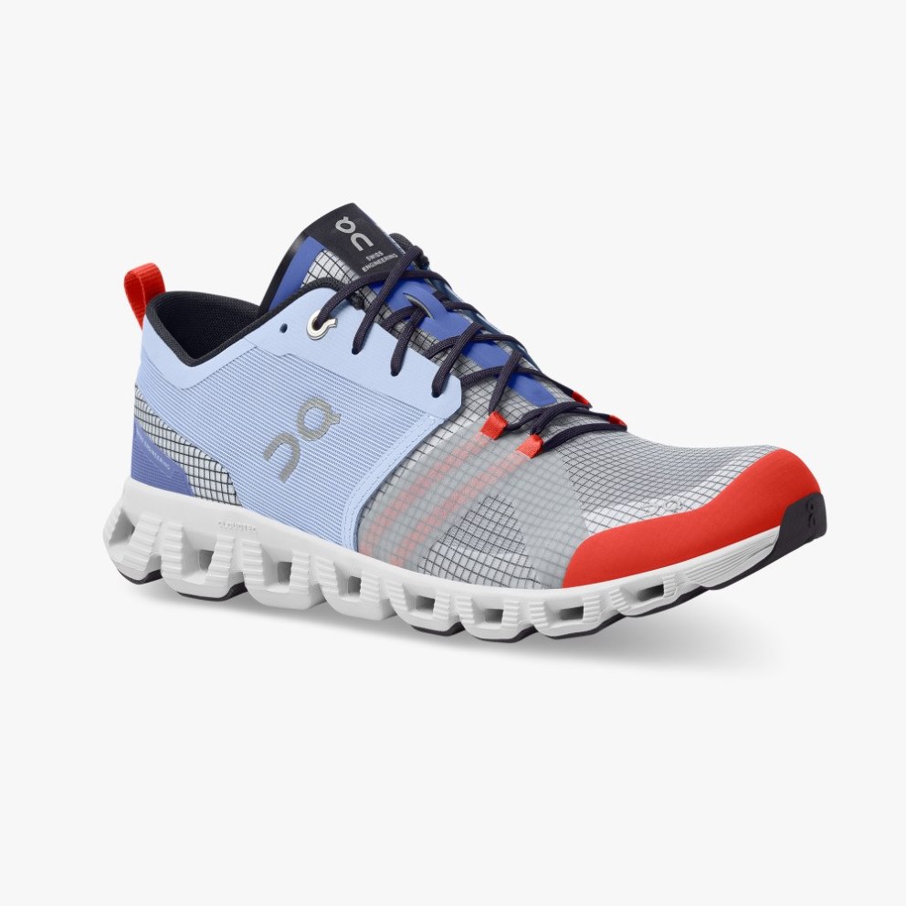 On Cloud X Shift Men's Trainers Blue / Grey | UK-OAJ7M