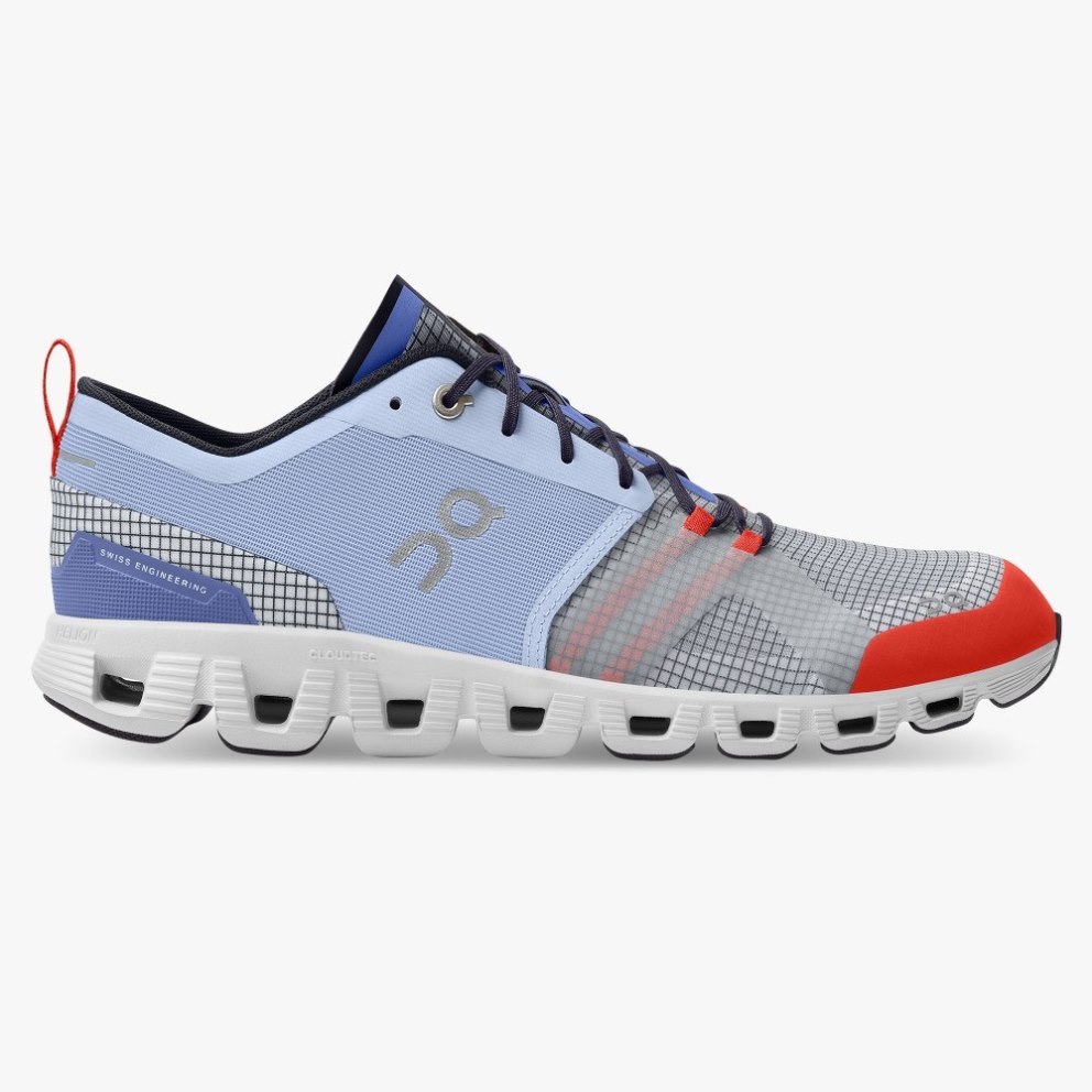 On Cloud X Shift Men\'s Trainers Blue / Grey | UK-OAJ7M