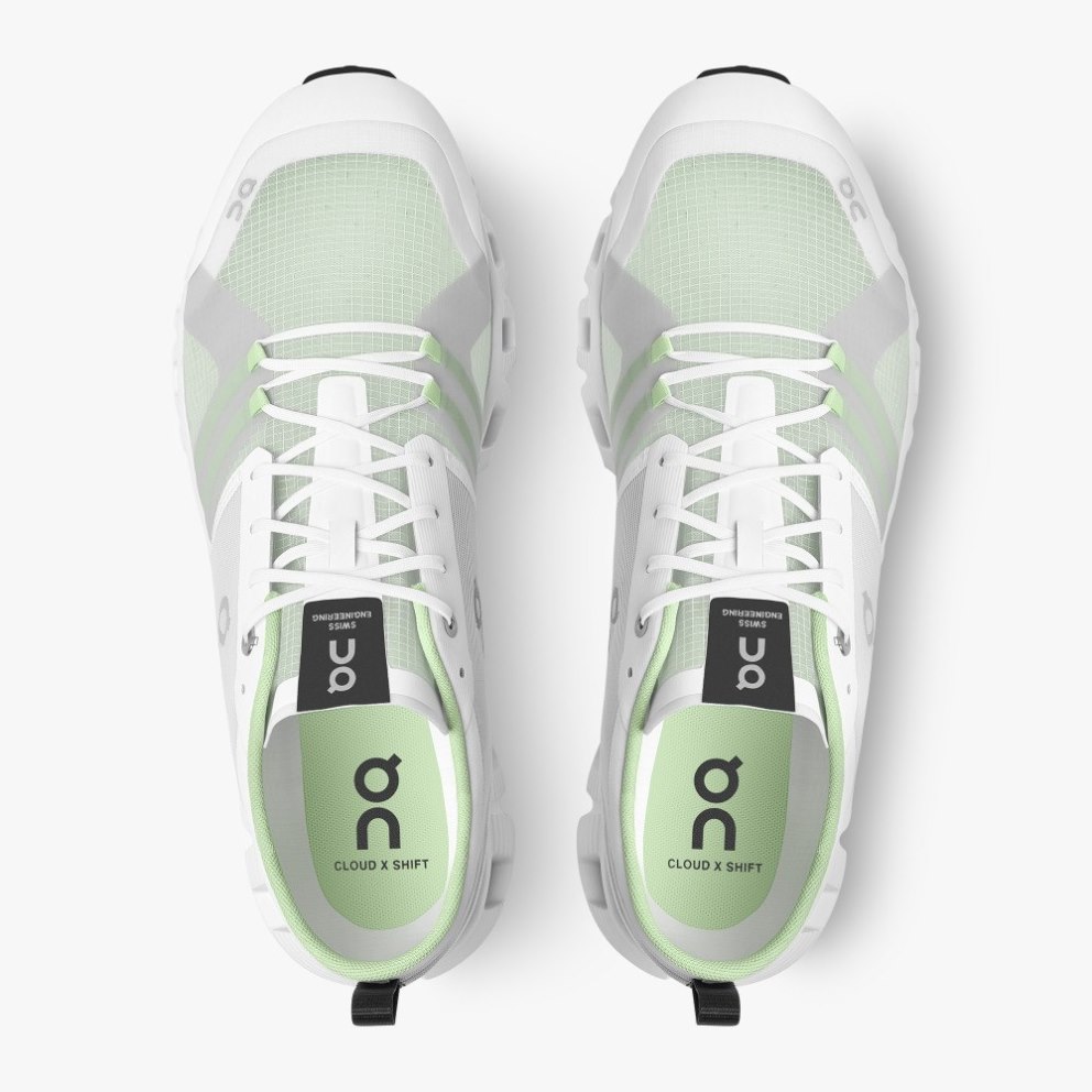 On Cloud X Shift Men's Trainers Light Grey / Mint | UK-2J785