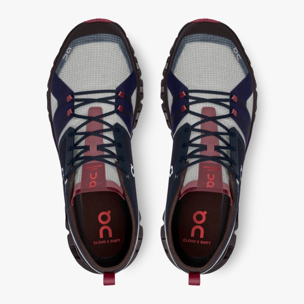 On Cloud X Shift Men's Trainers Navy | UK-8OJ61
