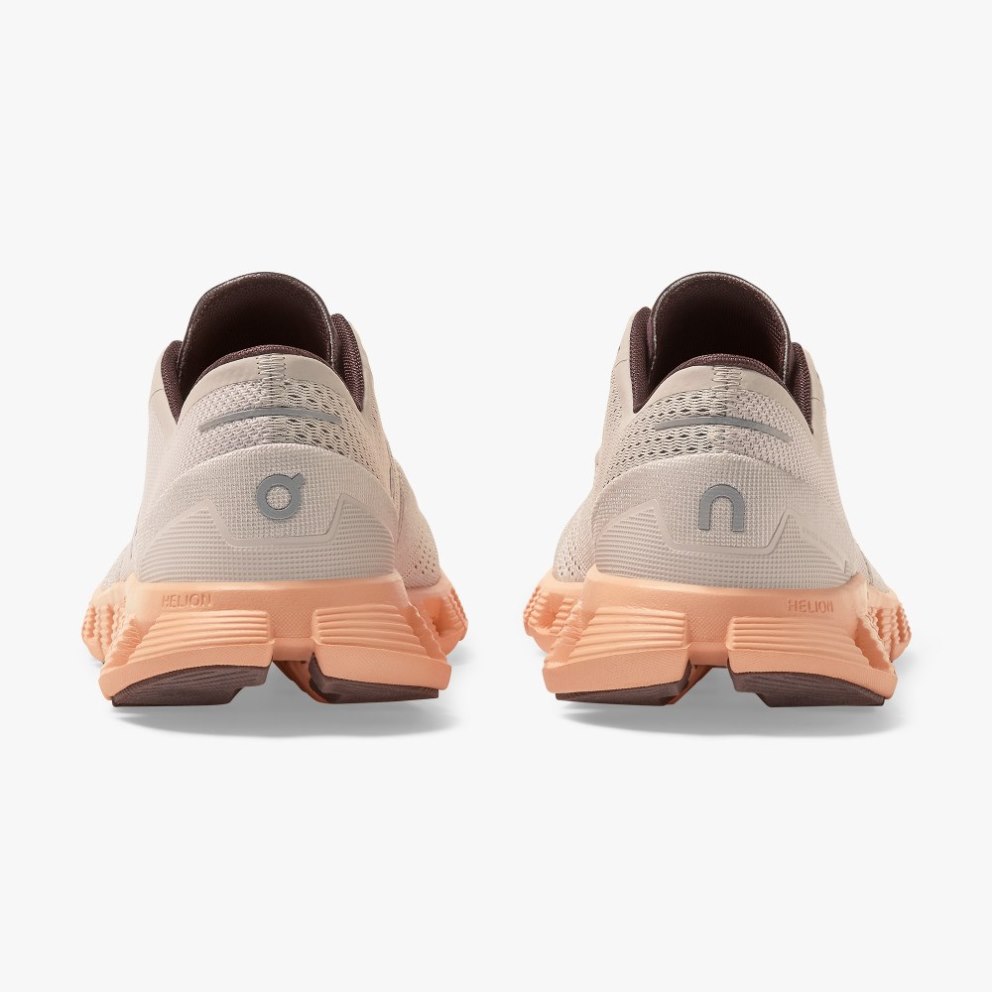 On Cloud X Women's Trainers Apricot | UK-6AJM5
