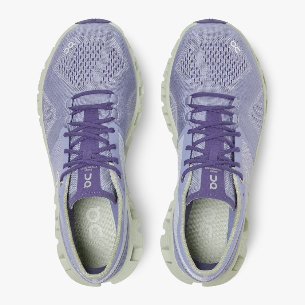 On Cloud X Women's Trainers Lavender | UK-AO6J1