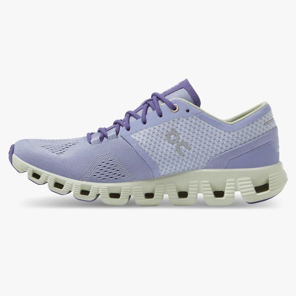 On Cloud X Women's Trainers Lavender | UK-AO6J1