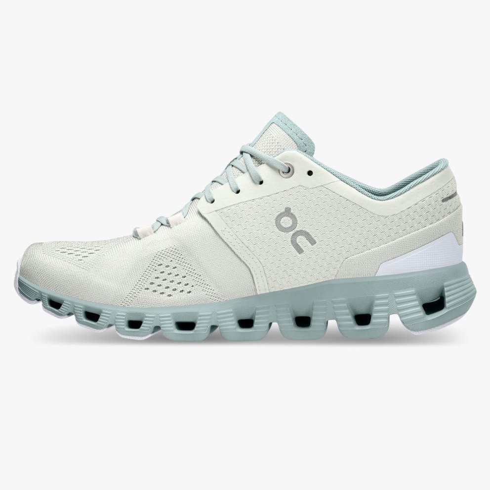 On Cloud X Women's Trainers Mint | UK-J17O8