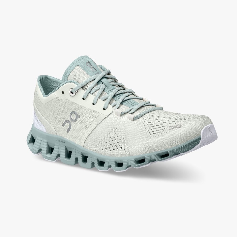 On Cloud X Women's Trainers Mint | UK-J17O8