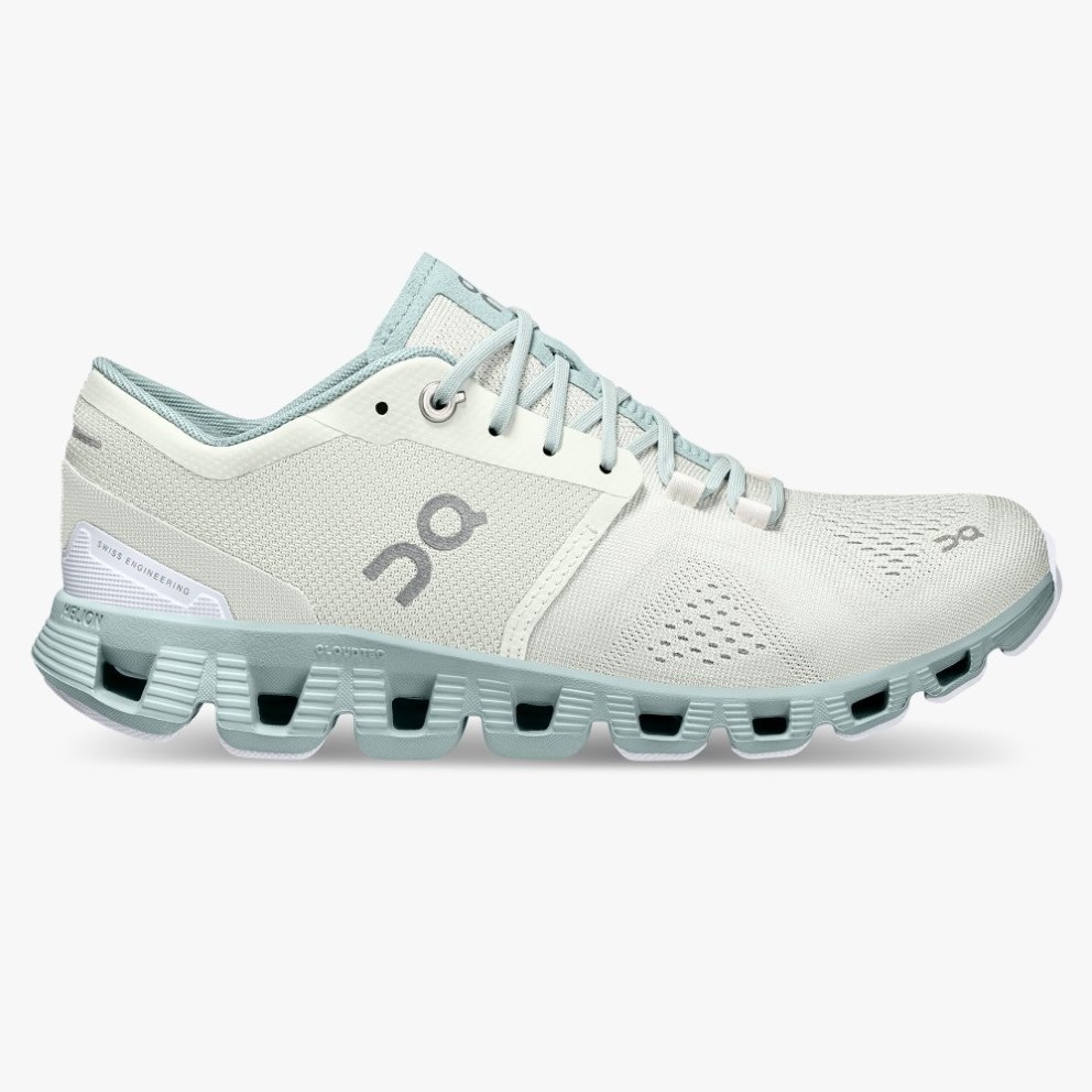 On Cloud X Women\'s Trainers Mint | UK-J17O8