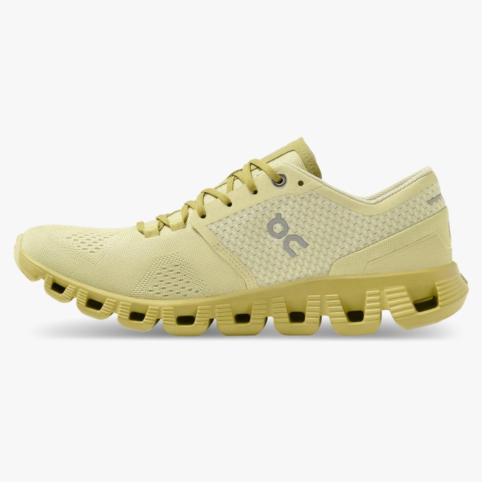 On Cloud X Women's Trainers Mustard | UK-285A7