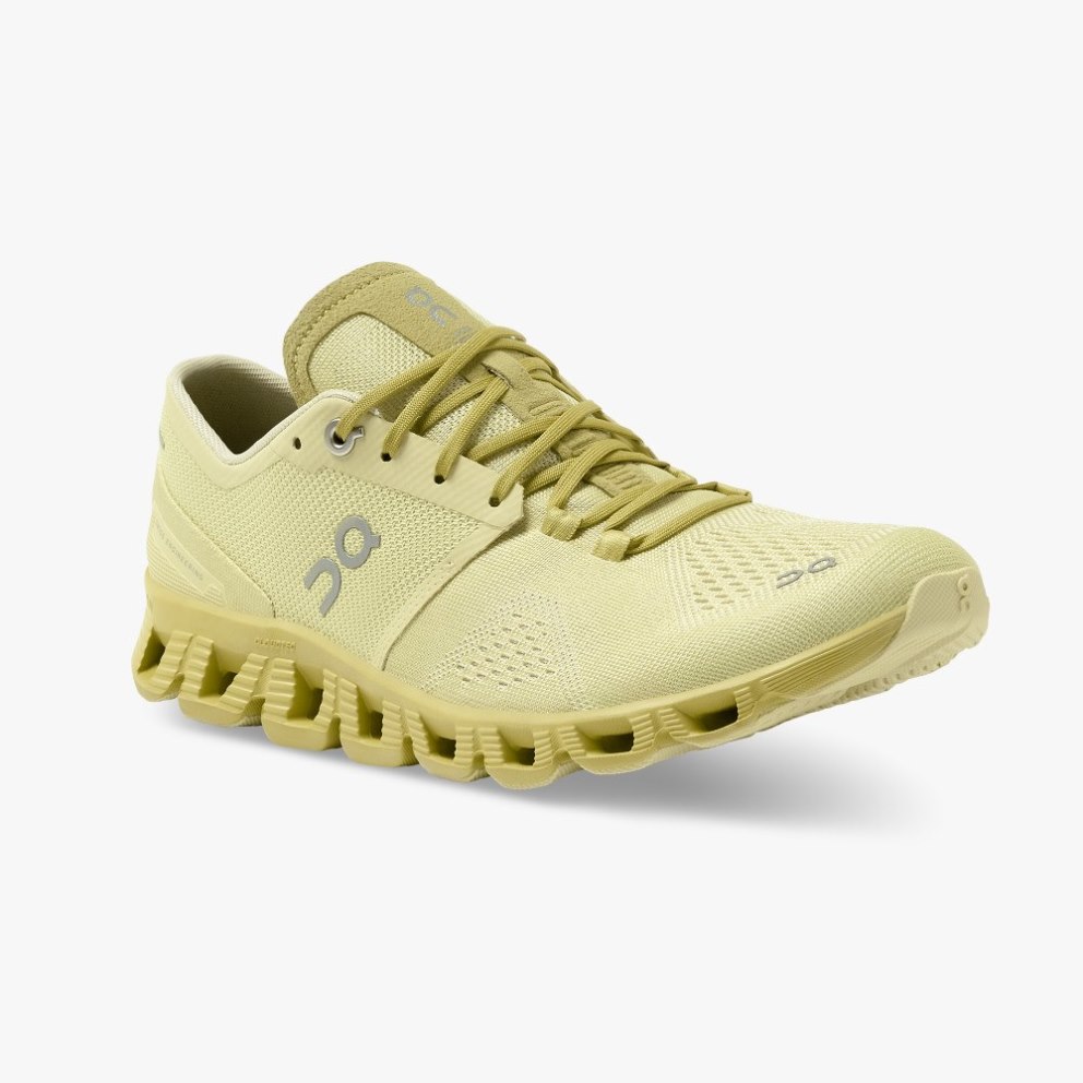 On Cloud X Women's Trainers Mustard | UK-285A7