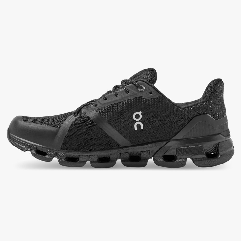 On Cloudflyer Waterproof Men's Running Shoes Black | UK-AO8M5