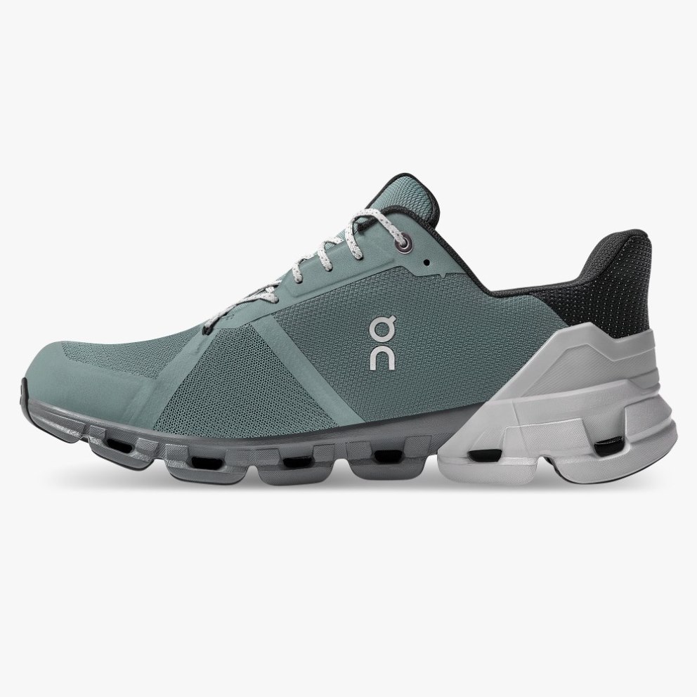 On Cloudflyer Waterproof Men's Running Shoes Green | UK-MA617