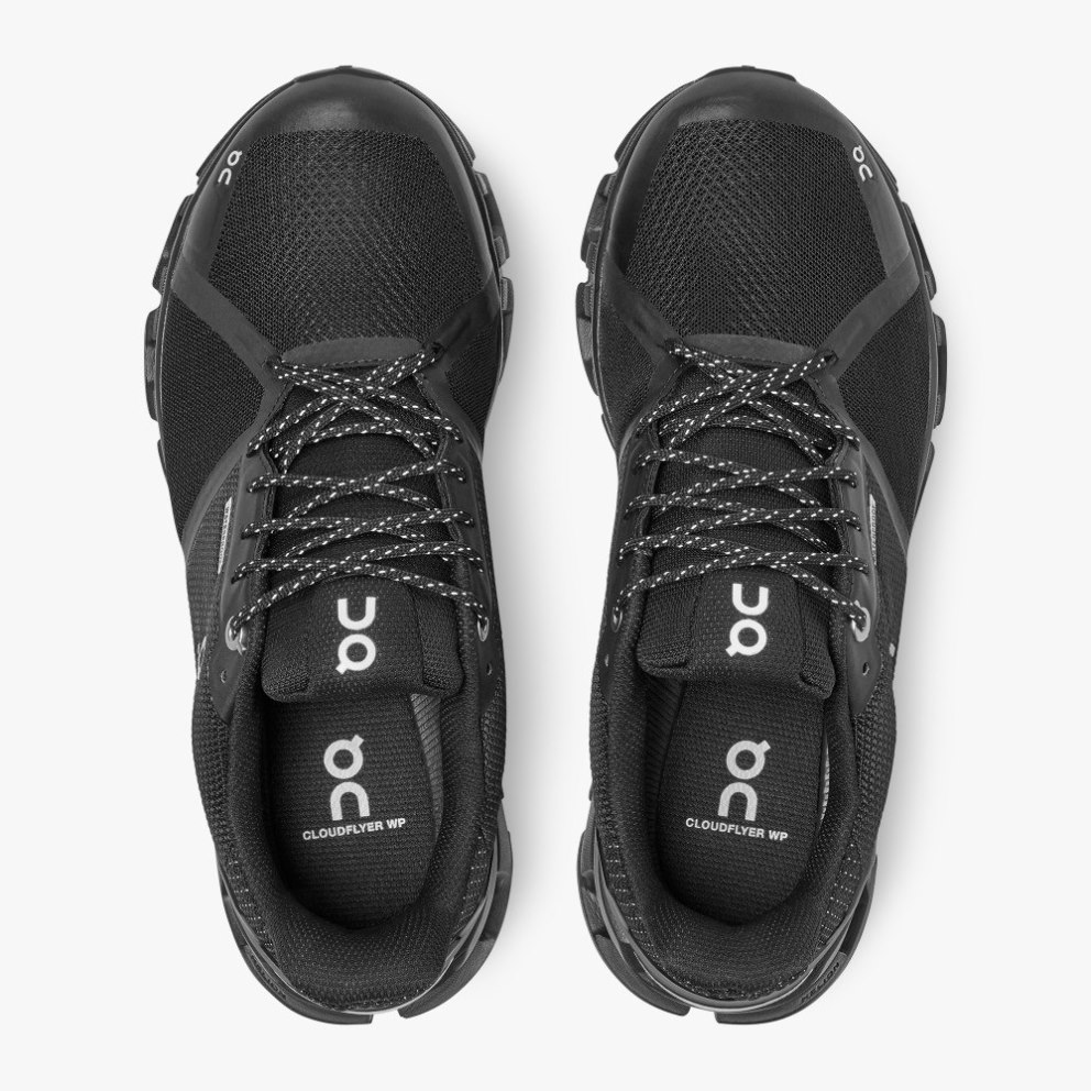 On Cloudflyer Waterproof Women's Running Shoes Black | UK-671M2