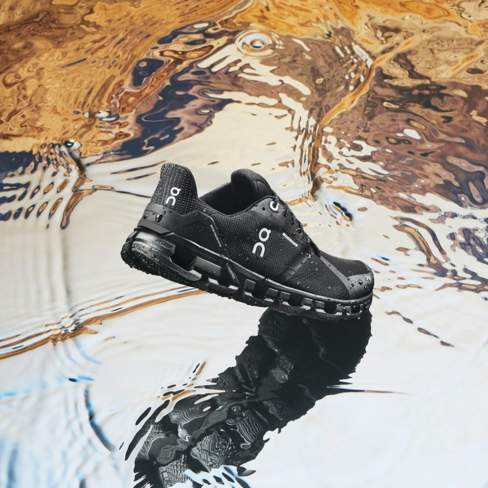 On Cloudflyer Waterproof Women's Running Shoes Black | UK-671M2
