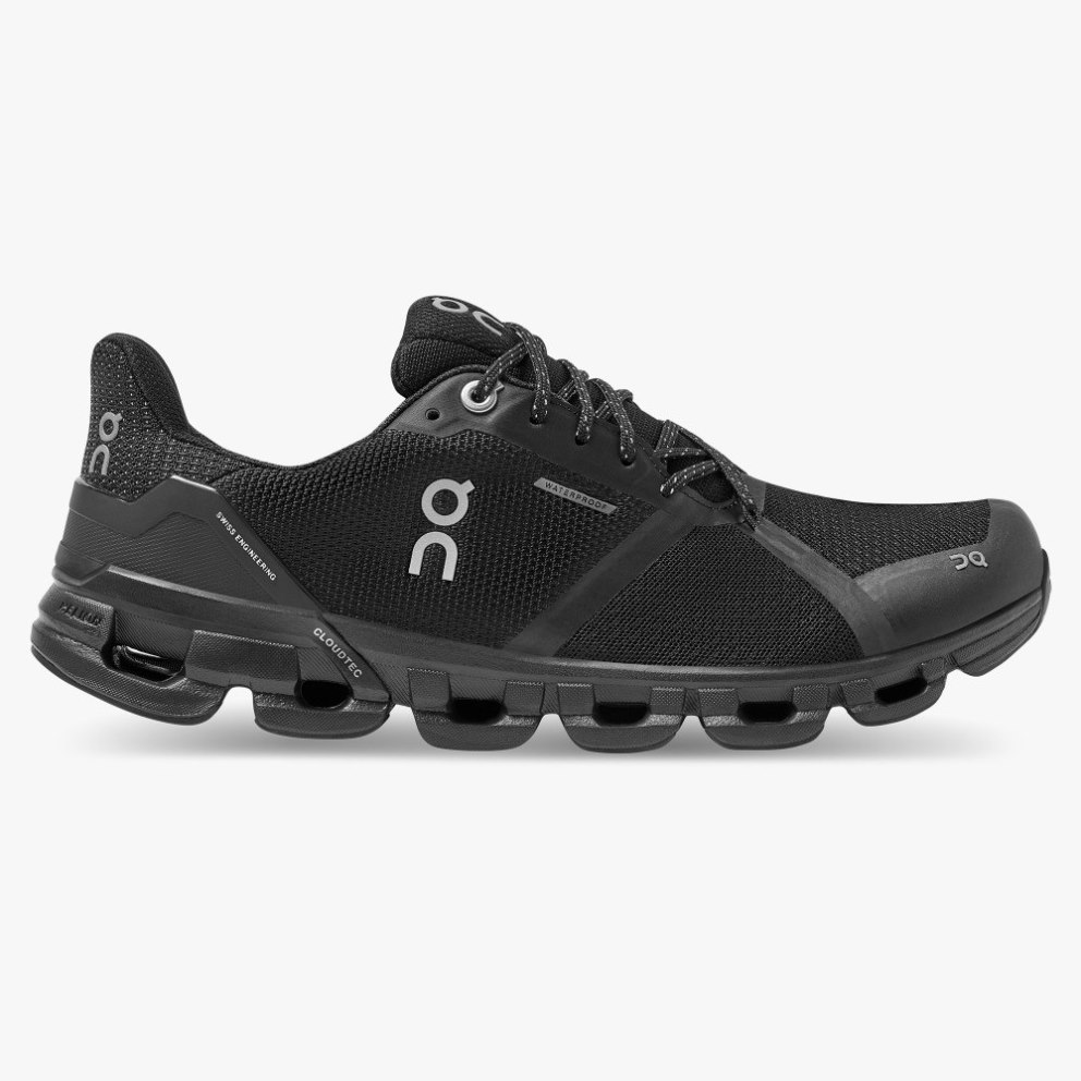 On Cloudflyer Waterproof Women\'s Running Shoes Black | UK-671M2