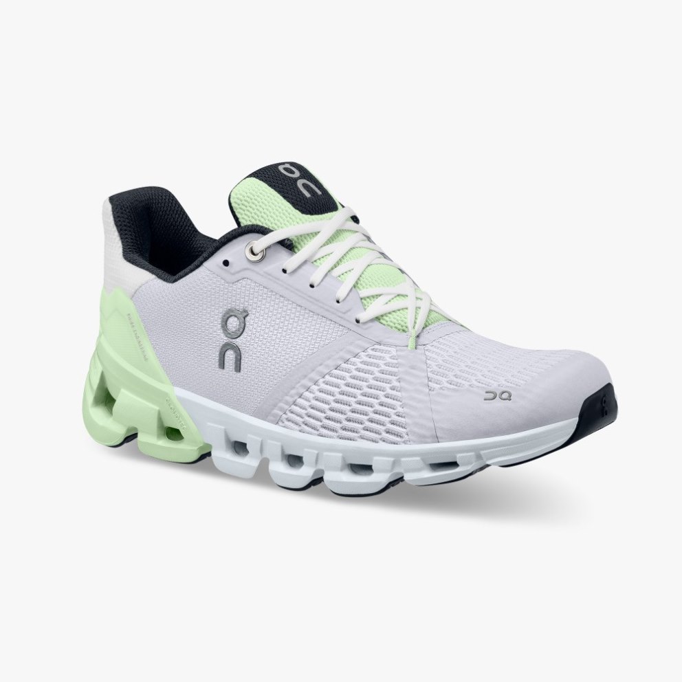 On Cloudflyer Women's Running Shoes White / Mint | UK-6A2MO