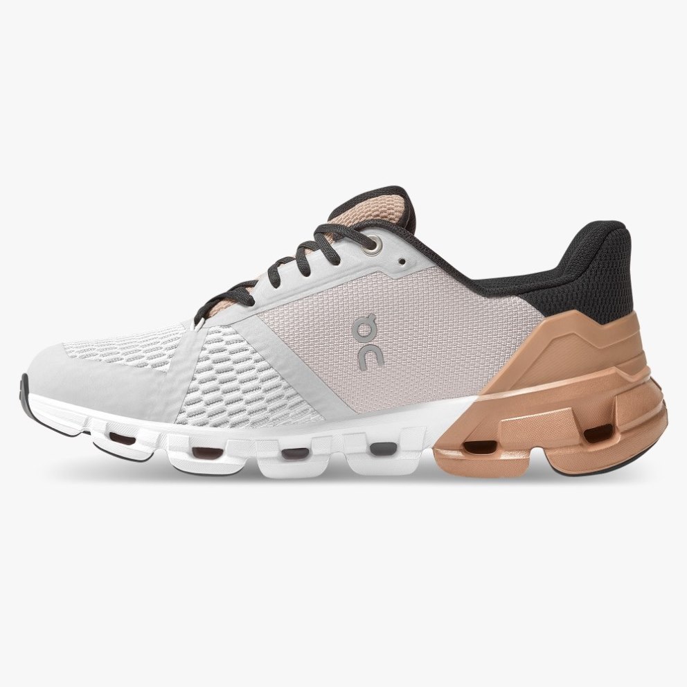 On Cloudflyer Women's Running Shoes Light Grey / Gold | UK-M2516
